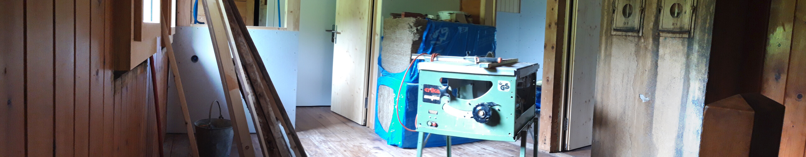 Ferienwohnung im Rohbau